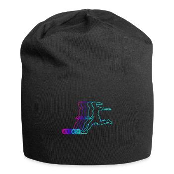 Fußball Tshirt Herren Damen Soccer Football - Jersey-Beanie - Schwarz - Vorne