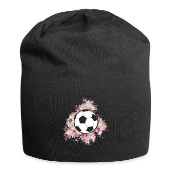 Fußball Tshirt Herren Damen Soccer Football - Jersey-Beanie - Schwarz - Vorne