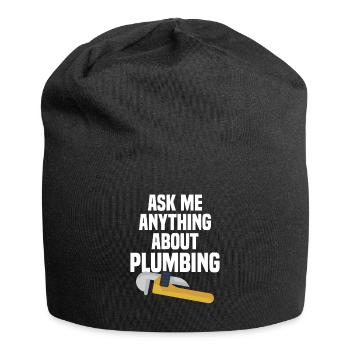 Fragen Sie mich etwas über Klempner Klempner - Jersey-Beanie - Schwarz - Vorne
