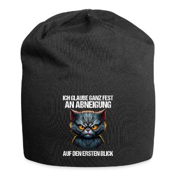 Katze Kätzchen Katzenhalter Katzen Sarkasmus - Jersey-Beanie - Schwarz - Vorne