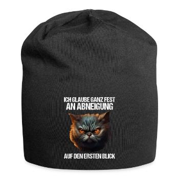 Katze Kätzchen Katzenhalter Katzen Sarkasmus - Jersey-Beanie - Schwarz - Vorne