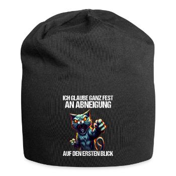 Katze Kätzchen Katzenhalter Katzen Sarkasmus - Jersey-Beanie - Schwarz - Vorne