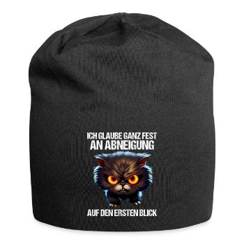Katze Kätzchen Katzenhalter Katzen Sarkasmus - Jersey-Beanie - Schwarz - Vorne