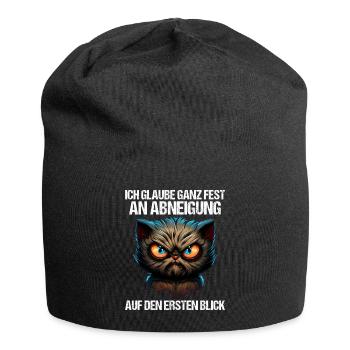 Katze Kätzchen Katzenhalter Katzen Sarkasmus - Jersey-Beanie - Schwarz - Vorne