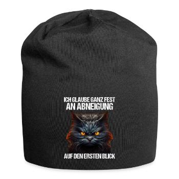 Katze Kätzchen Katzenhalter Katzen Sarkasmus - Jersey-Beanie - Schwarz - Vorne