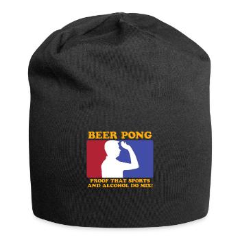Beer Pong Sports et Alcohol Party Beer Pong - Bonnet en jersey - noir - Devant