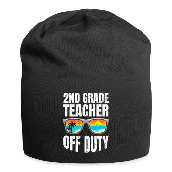 Professeur de classe de deuxième classe en congé Professeur de vacances - Bonnet en jersey - noir - Devant