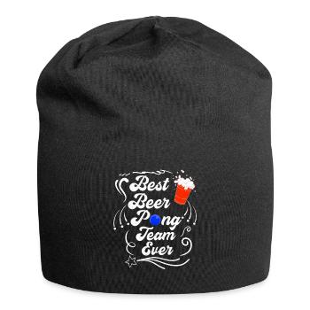 Beer Pong Team Party Game Beer Pong - Bonnet en jersey - noir - Devant