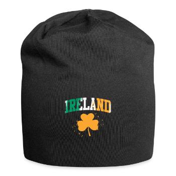 Ireland Clover Irish St. Patrick's Day - Jersey Beanie - black - Front