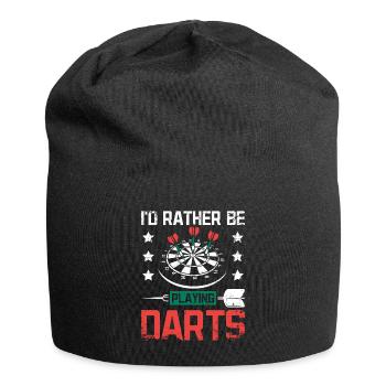 Je préfère jouer aux fléchettes - Bonnet en jersey - noir - Devant