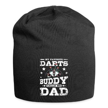 My darts buddy calls me Dad Papa - Jersey Beanie - black - Front