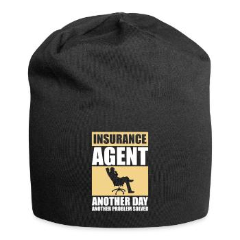 Agent d’assurance Évaluateur Courtier d’assurance - Bonnet en jersey - noir - Devant