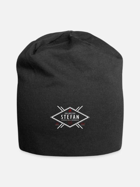 Grillmeister Stefan Vorname Name - Jersey-Beanie - Schwarz