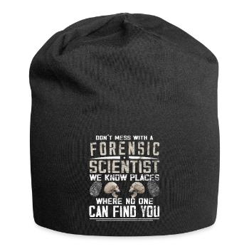 Kriminologie - Forensischer Wissenschaftler - Jersey-Beanie - Schwarz - Vorne