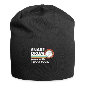 Snare Drum Pounds On The Marching Band Drummer - Jersey Beanie - black - Front