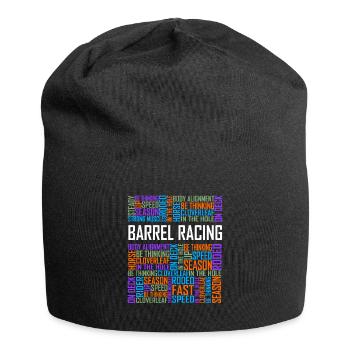 Barrel Racing - Words - Jersey Beanie - black - Front