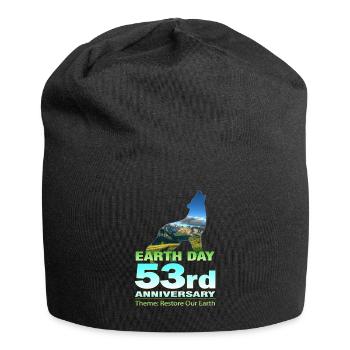 Wiederherstellung unserer Erde - Tag der Erde 2023 - Jersey-Beanie - Schwarz - Vorne