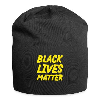 Lettres BLM de Black Lives Matter - Bonnet en jersey - noir - Devant