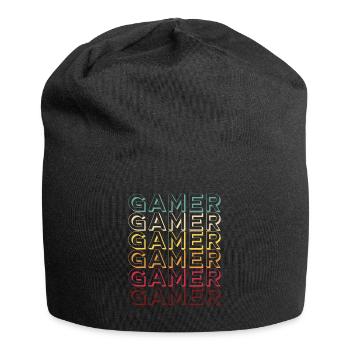 Lustiges Retro-Videospiel, bunt, - Jersey-Beanie - Schwarz - Vorne