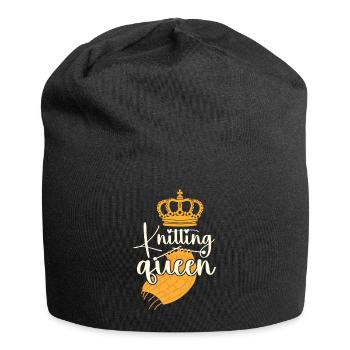 Tricoter Tricoter Fille Tricoter - Bonnet en jersey - noir - Devant