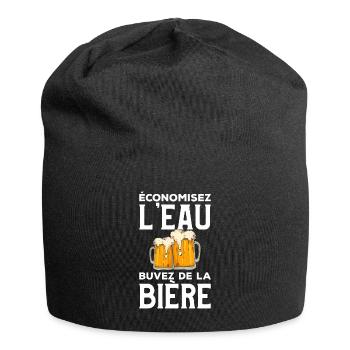 Économisez L'Eau Buvez De La Bière Boire - Bonnet en jersey - noir - Devant