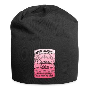 Mon Amour J'ai Pas Trouvé Ton Cadeau Idéal Mais Tu - Bonnet en jersey - noir - Devant