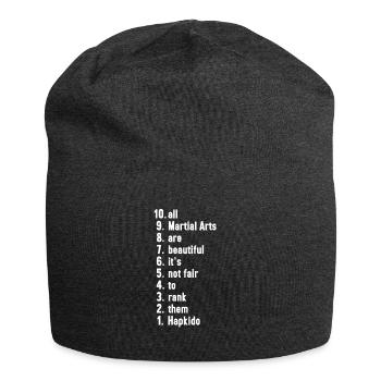 Funny Hapkido Quotes Martial Artist Gift - Jersey Beanie - charcoal grey - Front
