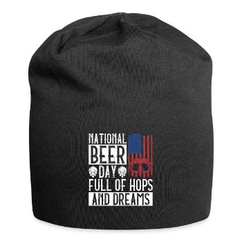 Bier Tag Tag des Bieres Bierliebhaber Biertrinker - Jersey-Beanie - Schwarz - Vorne