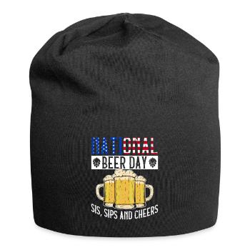 Bier Tag Tag des Bieres Bierliebhaber Biertrinker - Jersey-Beanie - Schwarz - Vorne