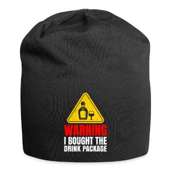 Attention j’ai réservé le forfait boissons party - Bonnet en jersey - noir - Devant