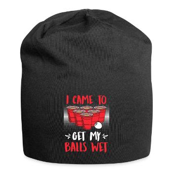 I came to get my balls wet Beer Pong Bier Pong - Jersey Beanie - black - Front