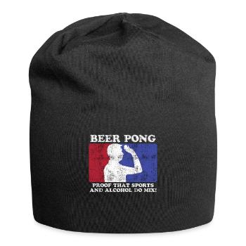 Beer Pong Sports et Alcohol Party Beer Pong - Bonnet en jersey - noir - Devant