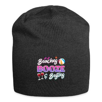 Beaches Booze Beasties Summer Holiday Spring Break - Jersey Beanie - charcoal grey - Front