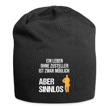 Postbote Zusteller Spruch Briefträger Geschenk - Jersey-Beanie - Schwarz - Vorne