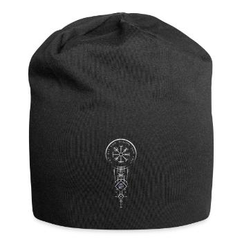 Keltischer Vikinger Vegvisir Kompass Wikinger - Jersey-Beanie - Schwarz - Vorne