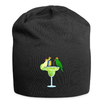 Tequila trinkende Papageien Cinco De Mayo Mexikan - Jersey-Beanie - Schwarz - Vorne