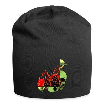 Planet Erde Klimawandel Umwelt Natur Skull Ende - Jersey-Beanie - Schwarz - Vorne