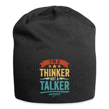 Vintage Introverted Personality I Am A Thinker Not - Jersey-Beanie - Schwarz - Vorne