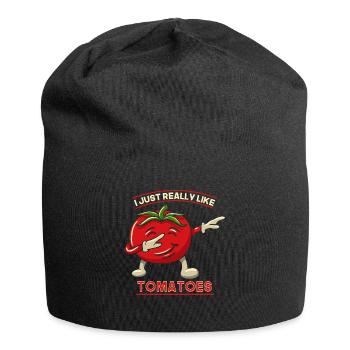 I Just Really Like Tomatoes - Jersey Beanie - black - Front