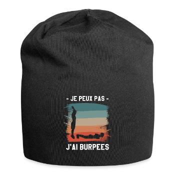 Je Peux Pas J'ai Burpees - Bonnet en jersey - noir - Devant