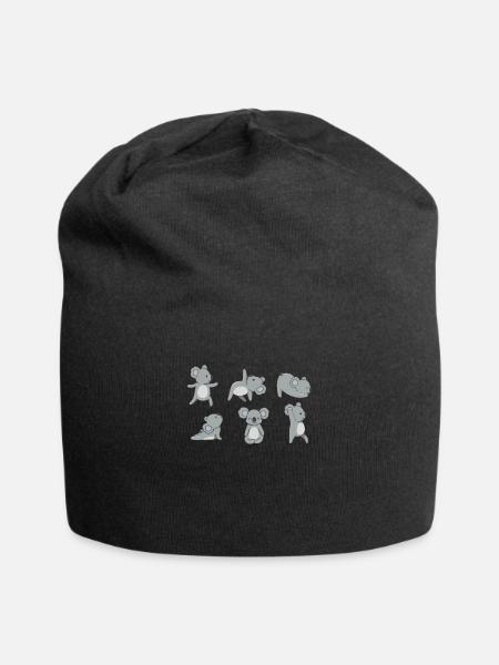 Yoga Koala - Jersey-Beanie - Schwarz