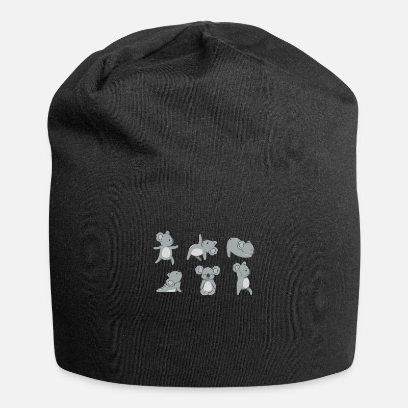 Yoga Koala - Jersey-Beanie - Schwarz