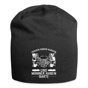 Männer Haben Bärte - Jersey-Beanie - Schwarz - Vorne