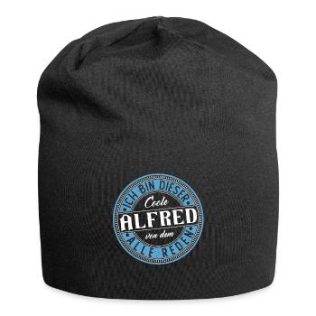 Alfred Geschenkidee Geschenk Geburtstag - Jersey-Beanie - Schwarz - Vorne