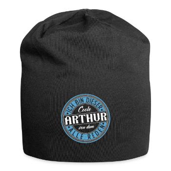 Arthur Geschenkidee Geschenk Geburtstag - Jersey-Beanie - Schwarz - Vorne