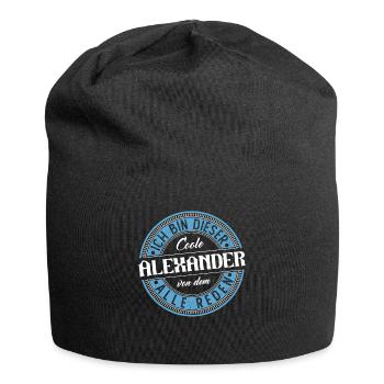 Alexander Geschenkidee Geschenk Geburtstag - Jersey-Beanie - Schwarz - Vorne