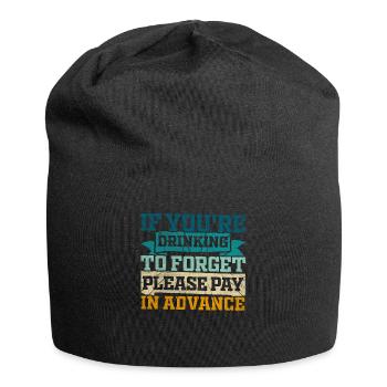 Please Pay In Advance Lustiges Bartender - Jersey-Beanie - Schwarz - Vorne