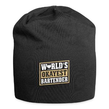 Worlds Okayest Barman pour Barman - Bonnet en jersey - noir - Devant