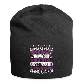 Mom We Tried Funny Italian Happy Mother's Day - Jersey Beanie - black - Front
