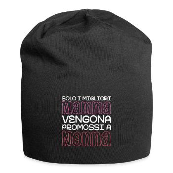 Best Moms Promoted To Grandmom Italian Mothers Day - Jersey Beanie - black - Front